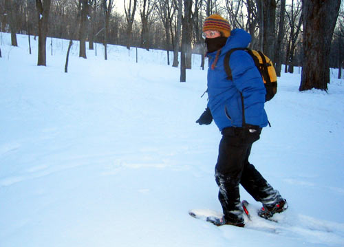 Mark aan het Sneeuwschoenwandelen